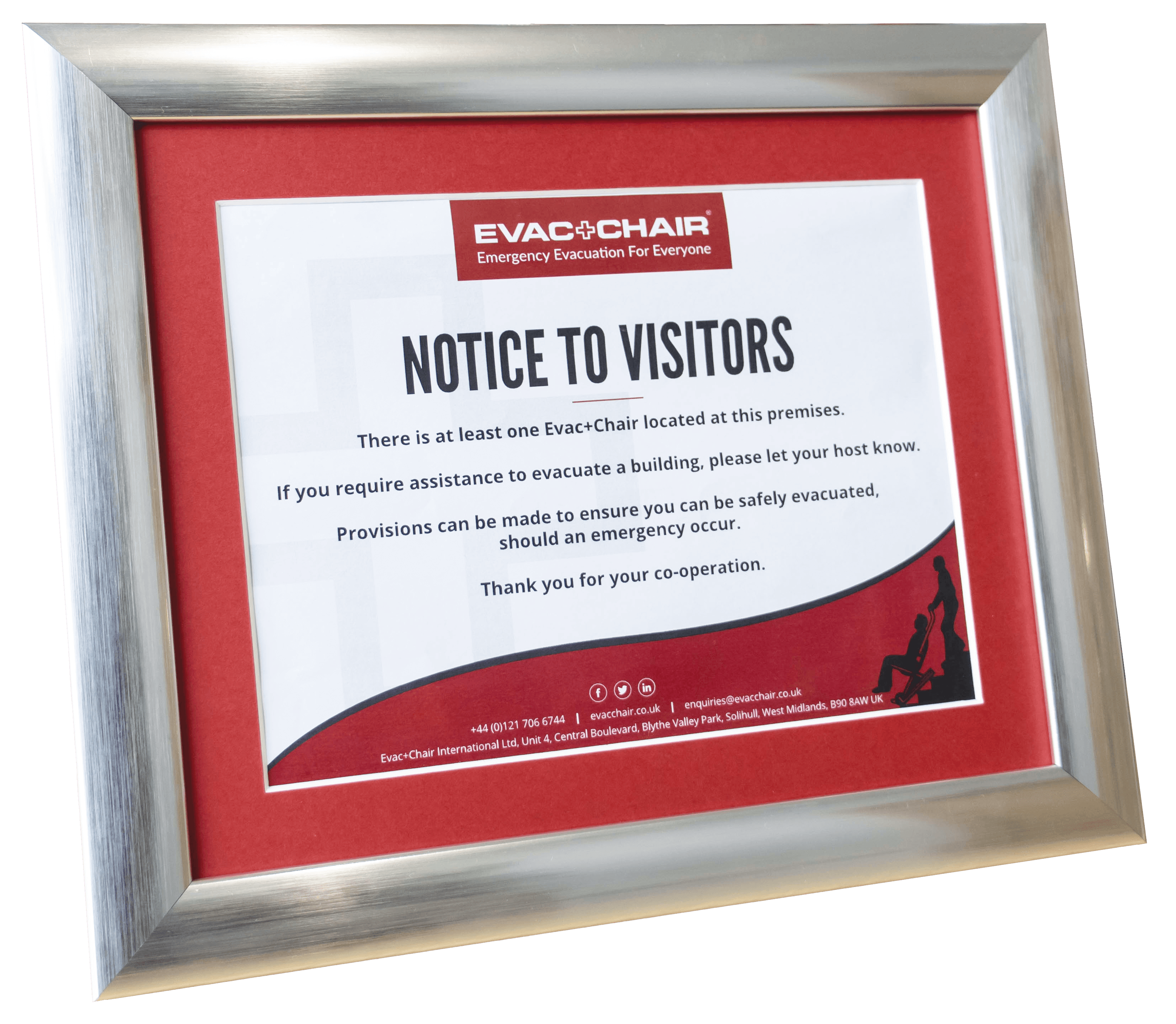 Evac+Chair Reception Notice